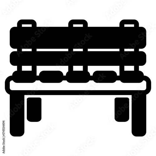Bench black icon