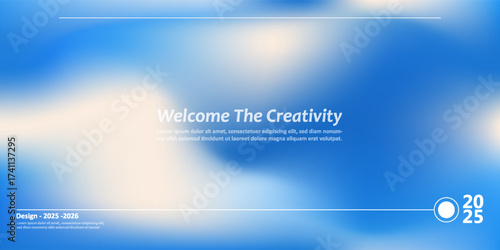 Abstract background combination of soft and bright sky blue. Minimalist pastel color design.