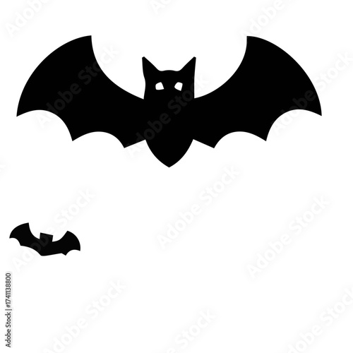 Flying Bat Halloween Vector