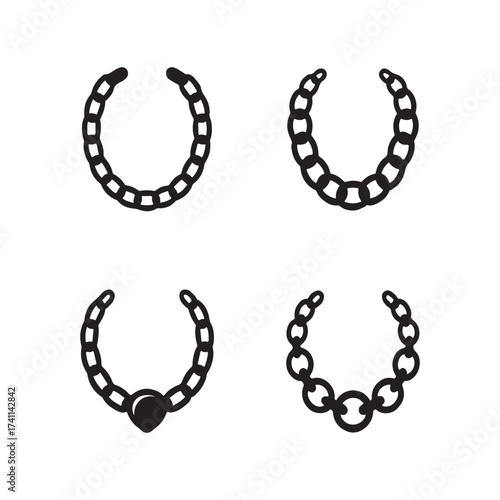 Chain Necklace Solid Stylish Icons Collection