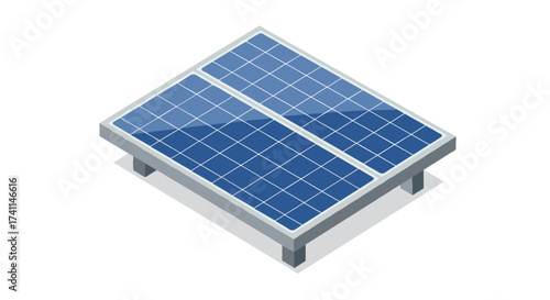 Isometric solar panel design for clean energy concepts