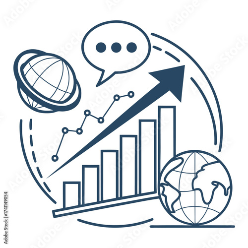 Modern Business Infographic Vector Icon