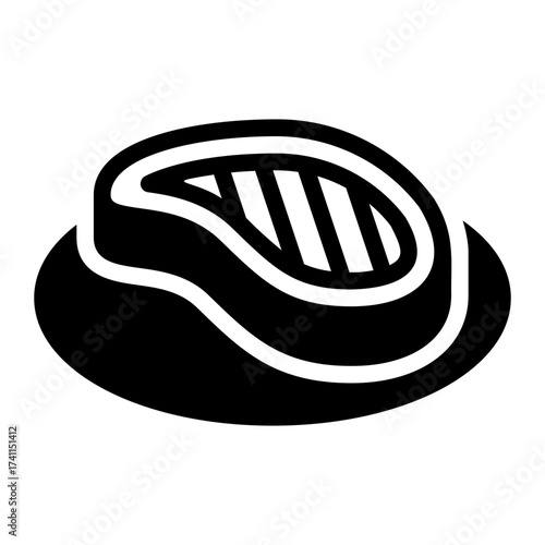 steak glyph icon