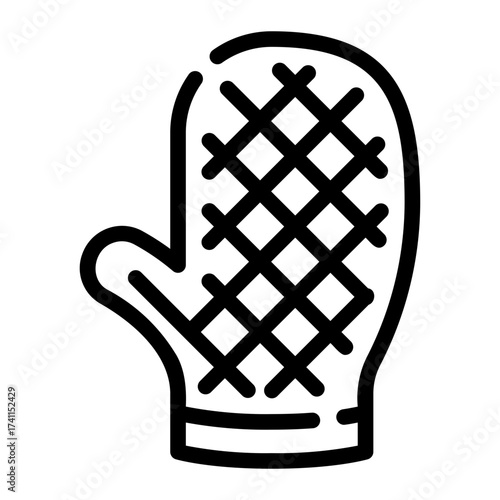 kitchen glove line icon