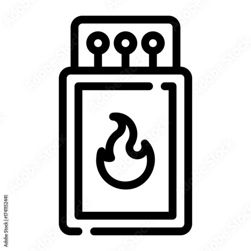 matches line icon