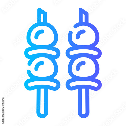 skewer gradient icon