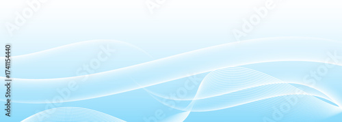 Abstract white wavy glowing lines on a blue background. Futuristic digital high-technology pattern. Health Care concept. Vector