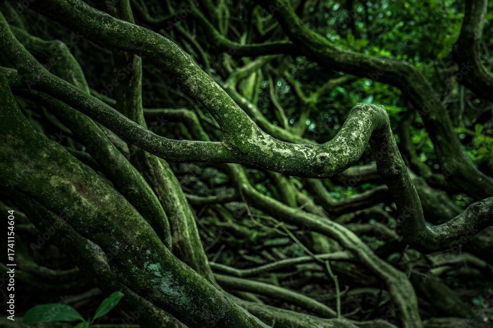 Naklejka premium green tree in the forest