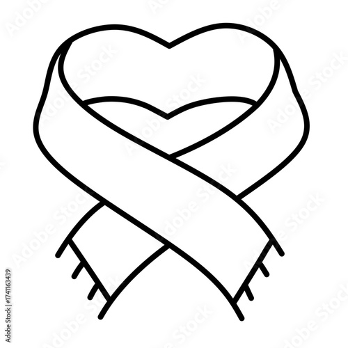 scarf vector icon