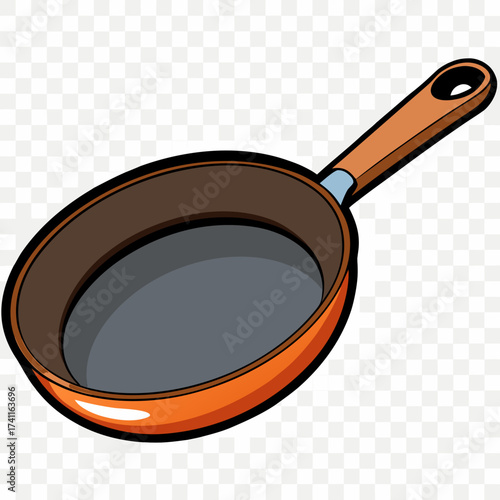 frying pan vector illustration