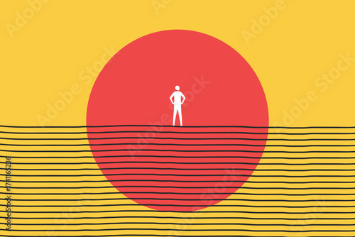 Business leader vector concept. Symbol of hard work, success, growth, development