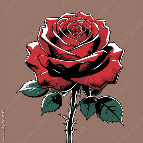beautiful rose flower vector illustration