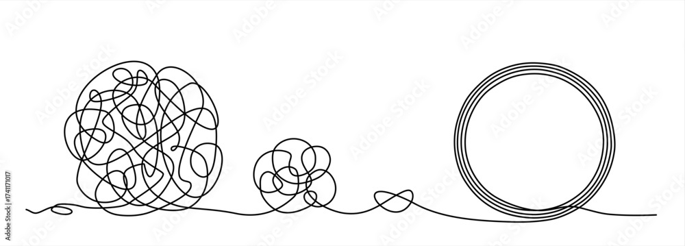 Φωτογραφία Chaos and order abstract minimalist concept vector illustration