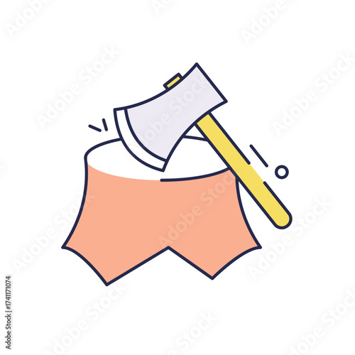 Cut Down Icon vector