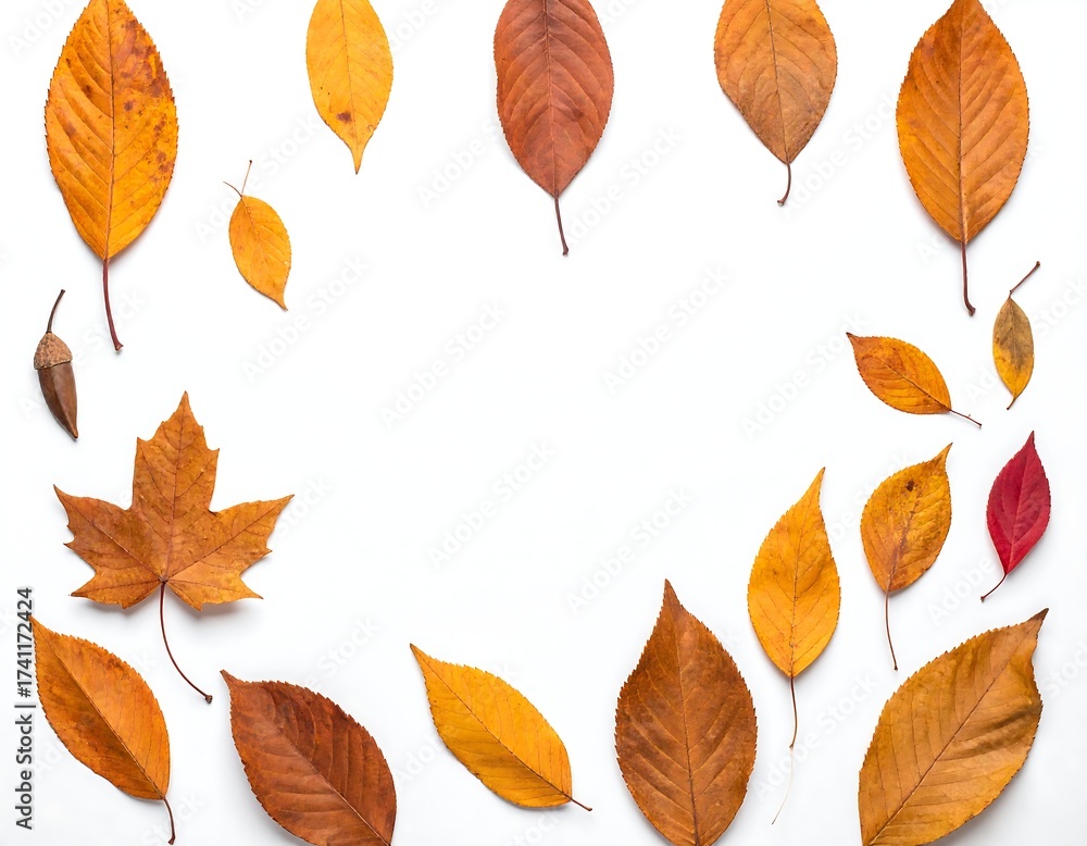 Obraz premium Autumn leaves frame