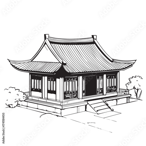 japanese house sketch