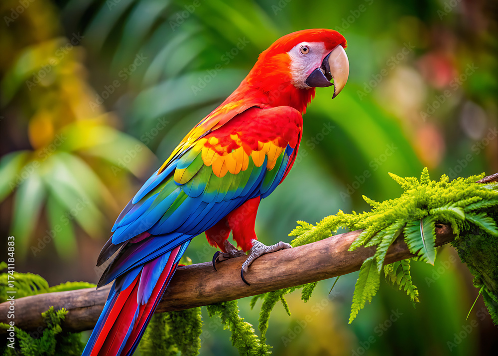 Fototapeta premium bright tropical parrot