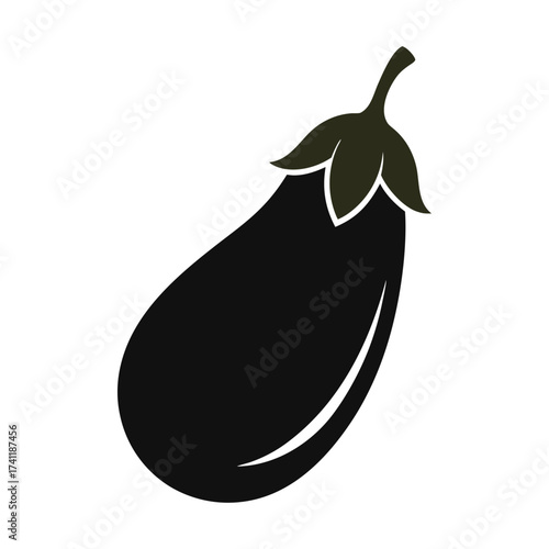 
eggplant isolated on white