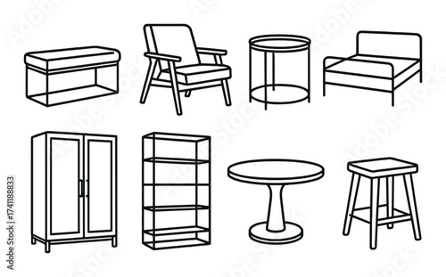 Construction icons set featuring tools and equipment for engineering projects.