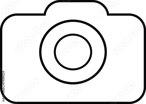 Minimalist Camera Icon Outline Design Element