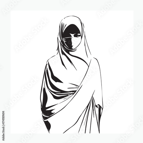 woman wearing traditional abaya