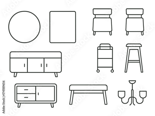 Industrial and construction icons set on grunge background.