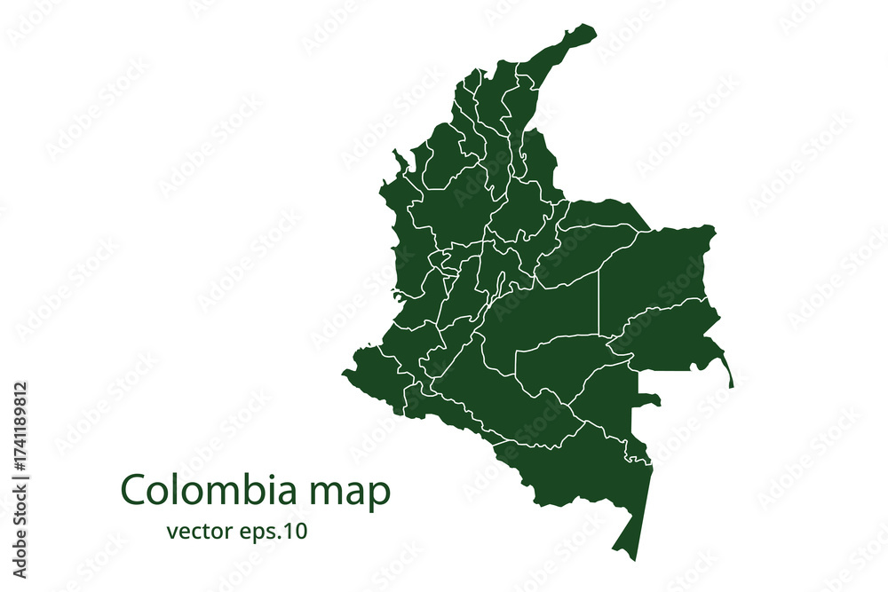 Obraz premium Colombia map