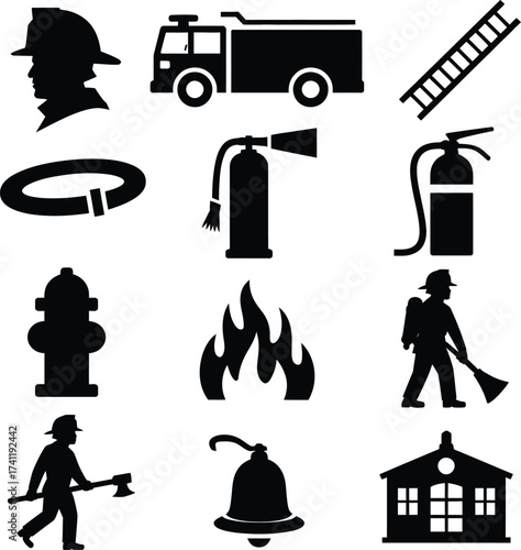 all bundle Black Vector Silhouette design