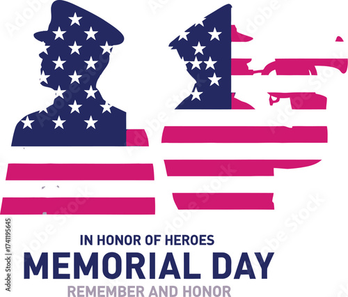 Memorial day patriotic american flag remember honor heroes