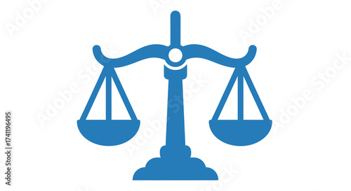 Simple Flat Balance Scale of Justice Law Symbol Icon Element