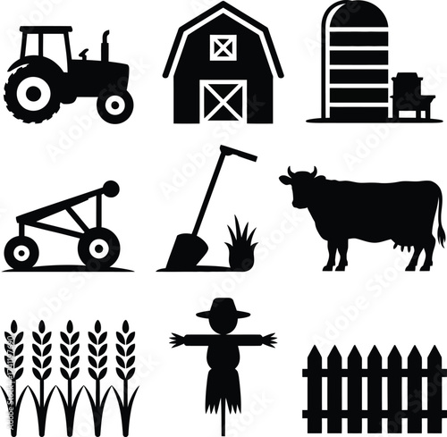 all bundle Black Vector Silhouette design