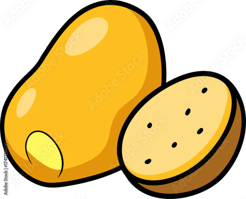 Potato Vector Illustration – Root Vegetable Clipart Design