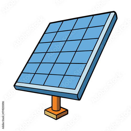 A sleek solar panel absorbing sunlight, converting it into clean, renewable energy, powering homes and devices sustainably while reducing carbon footprint efficiently.
