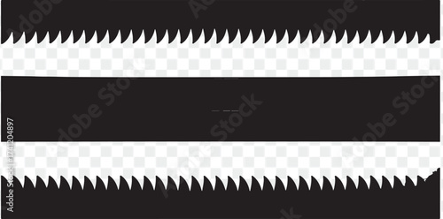 Saw Blade Edge Serrations Industrial Design Element