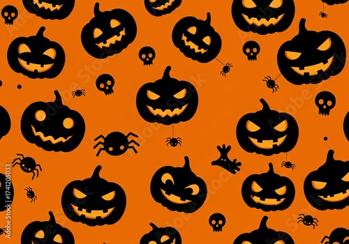 Spooky Halloween Seamless Pattern