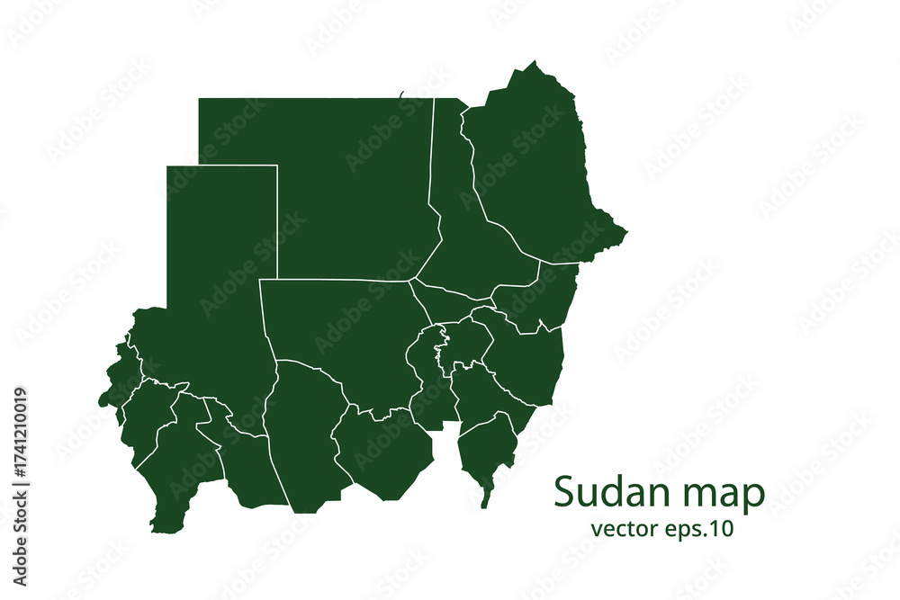 Fototapeta premium Sudan map