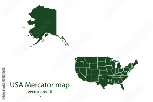 USA Mercator map