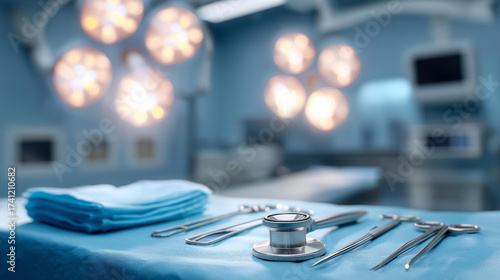 Advanced operating room with medical equipment, medical breakthrough in surgical tech, biotech advancement in operation support, healthcare innovation in clinical procedures, preci