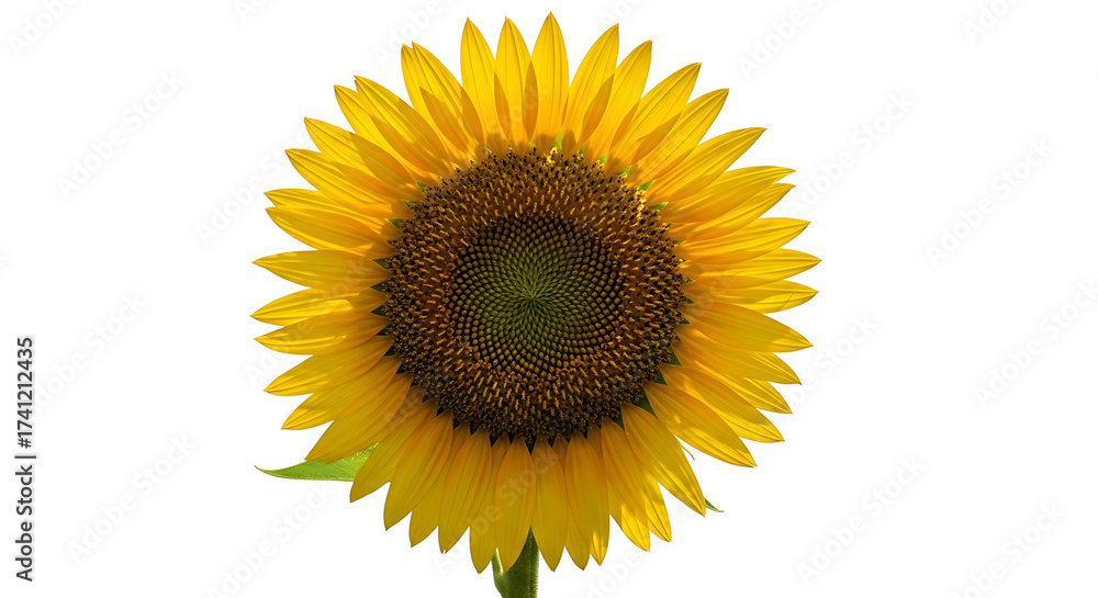 Fototapeta premium Beautiful Sunflower Isolated on White Background.