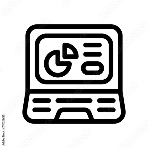 icon dashboard with style outline