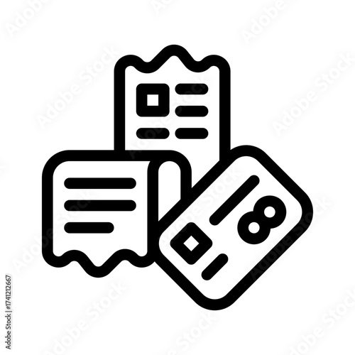 icon payment method with style outline