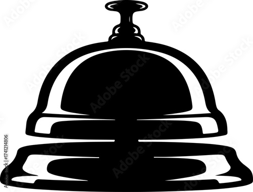 bell icon silhouette vector illustration
