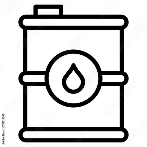 Oil Barrel  Icon Element For Design