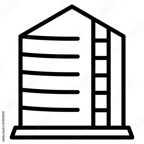 Storage Silo  Icon Element For Design