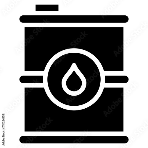 Oil Barrel  Icon Element For Design