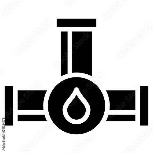 Oil Pipeline  Icon Element For Design