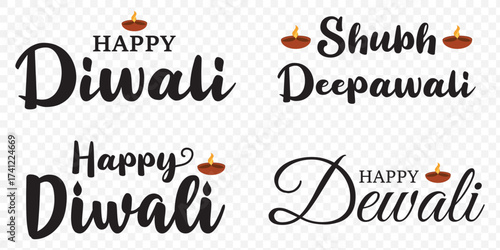 Diwali typography is a good use for Diwali posters and banners title or any graphic design you want easy to use or change color Fonts