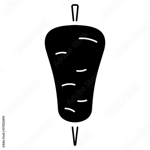 kebab icon on white background, vector illustration.