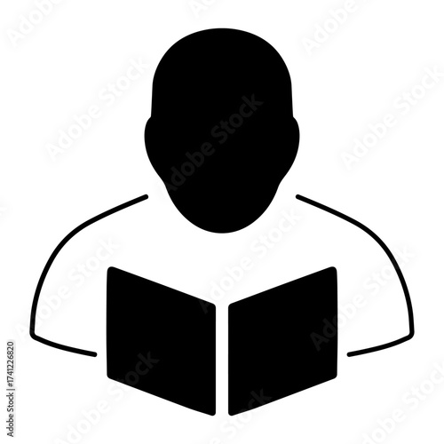 learn icon on white background, vector illustration.