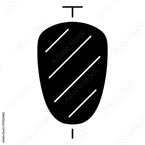 kebab icon on white background, vector illustration.